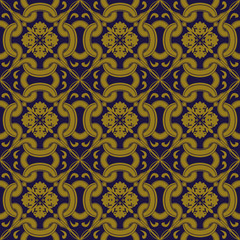 Elegant antique background image of cross round curve kaleidoscope pattern.
