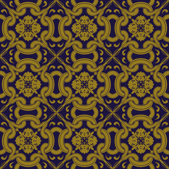 Elegant antique background image of cross round curve kaleidoscope pattern.
