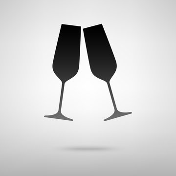 Sparkling champane black icon