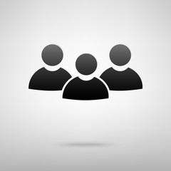 Users society black icon