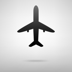 Airplane black icon