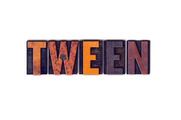 Tween Concept Isolated Letterpress Type