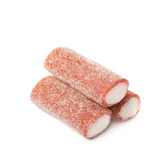 Red and white licorice candy