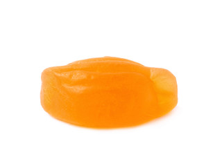 Orange shaped candy isolated