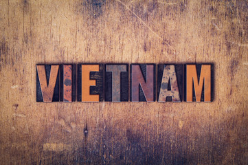 Vietnam Concept Wooden Letterpress Type