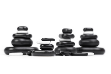 isolated massage stones set