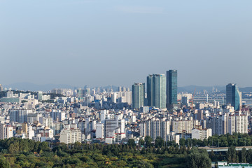 Naklejka premium 빌딩숲