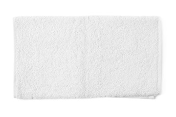 Single terry cloth towel isolated