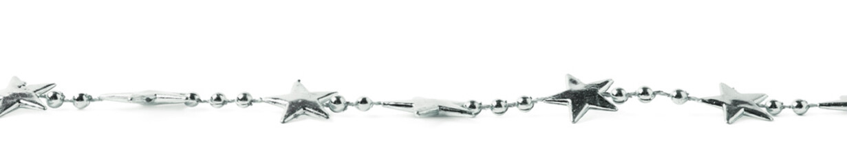 Line of a star garland thread isolated