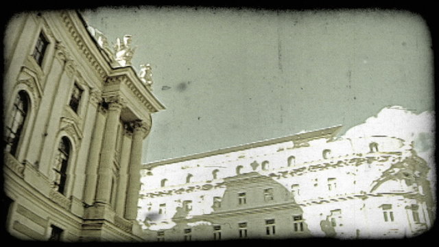 Vienna Plaza. Vintage stylized video clip.