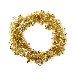 Tinsel garland round frame