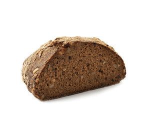 Half of a bread loaf isolated