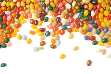 Multiple jelly beans isolated