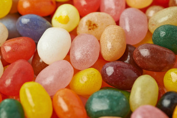 Surface covered with jelly beans