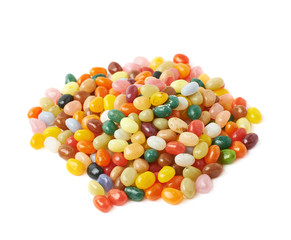Fototapeta na wymiar Big pile of jelly beans isolated