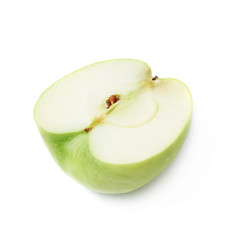Sliced half of an apple isolated
