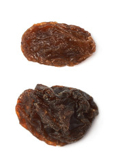 Single raisin isolated