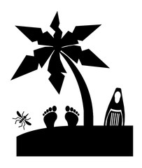 Moustique à la plage