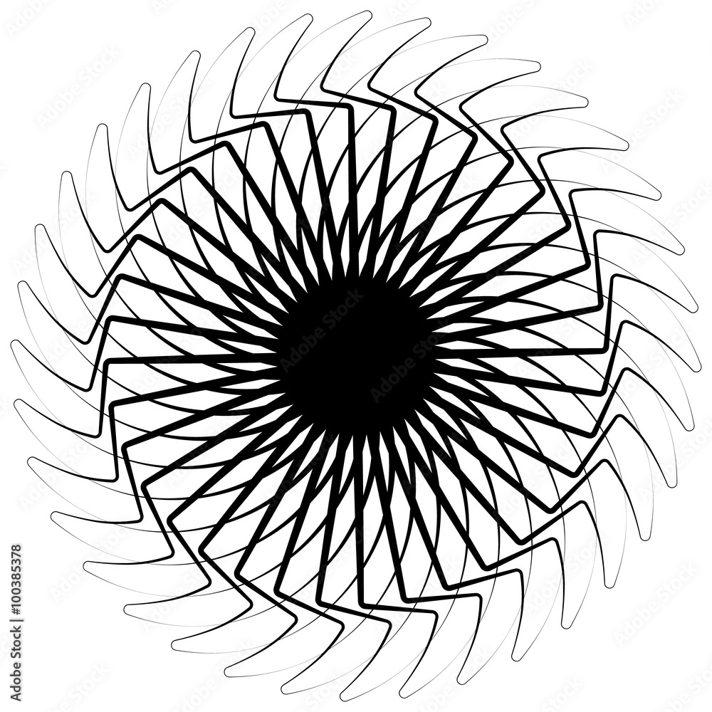 Poster Abstract spirograph pattern / texture on white. Vector art.