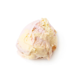 Single ice cream scoop isolated