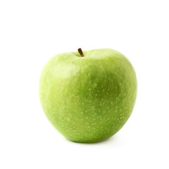 Sour green apple isolated