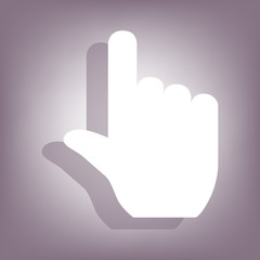 Hand icon with shadow