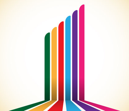 Abstract colorful stripes, lines element. Vector illustration.