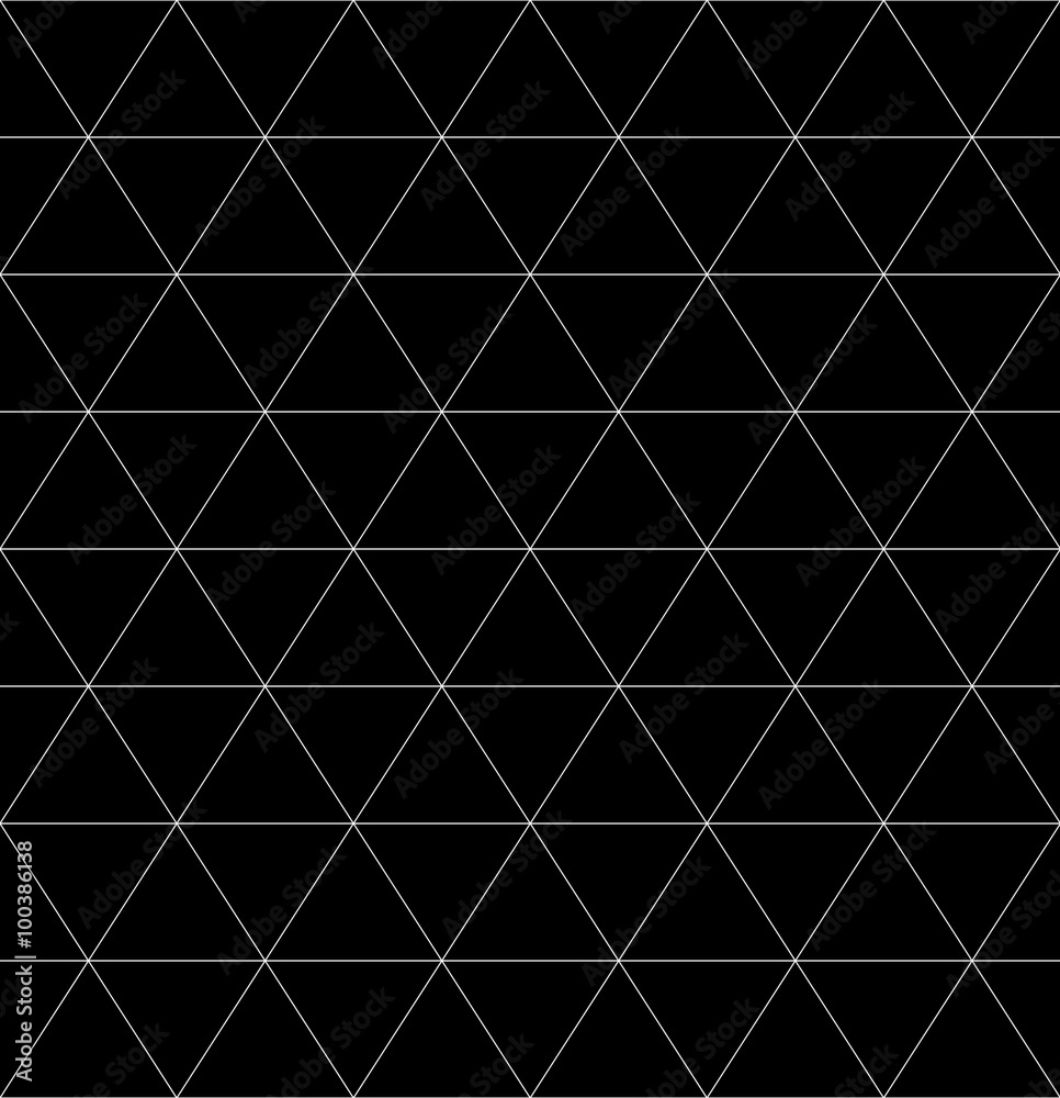 Poster seamless monochrome pattern with triangles, rhomb or octagon sha