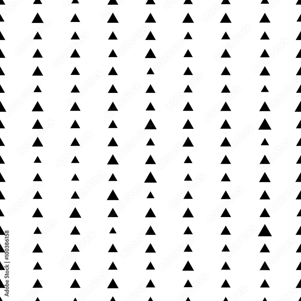 Poster Repeatable, monochrome pattern / background with triangles. Simp