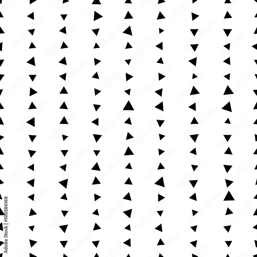 Leinwandbilder repeatable, monochrome pattern / background with triangles. simp