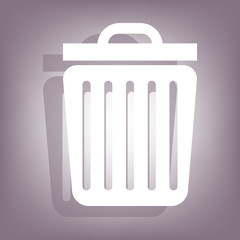 Trash icon with shadow