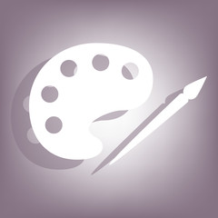 Palette and paint brush