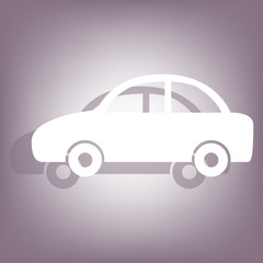 Car icon with shadow
