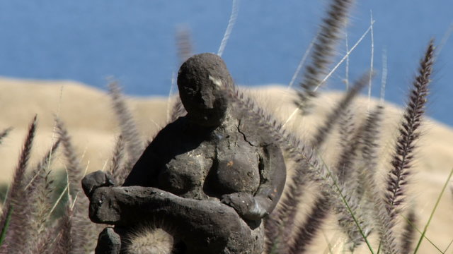 Royalty Free Stock Video Footage of a small statue near the Dead Sea shot in Israel at 4k with Red.