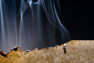 Burned paper edge