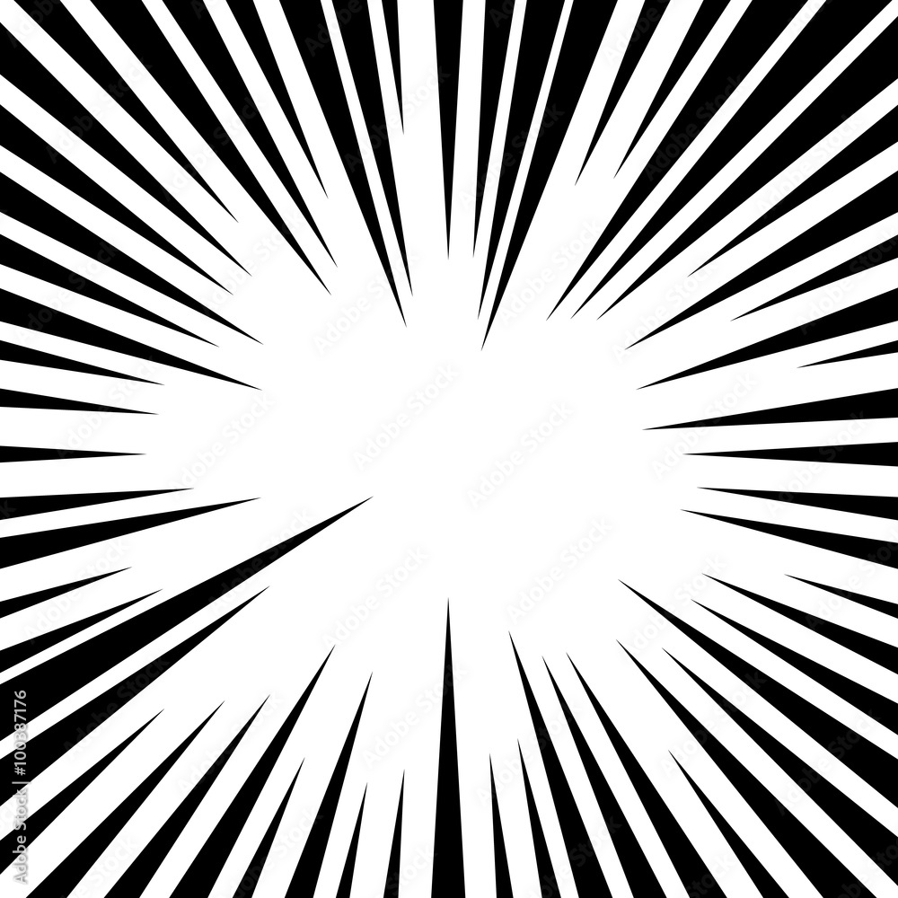 Poster abstract rays, beams background. pointed radiating lines.