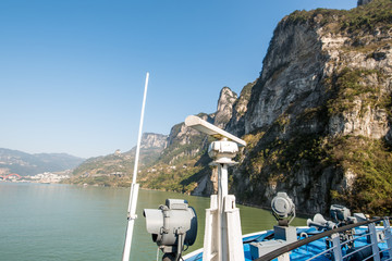Obraz premium sailing on the yangtze river -three gorges area, Yichang, China