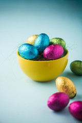 Red, green and blue easter egg