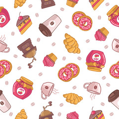 Pattern «Coffee and sweet food»