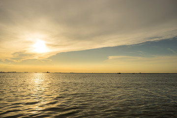 Sunset sky and sea view