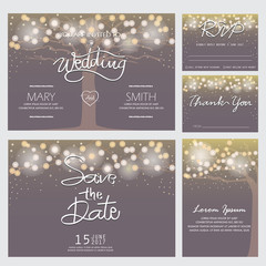 Fototapeta na wymiar modern wedding invitation card