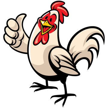 Cartoon Of Chicken With Thumb Up