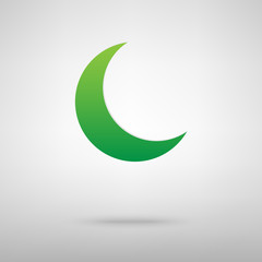 Moon icon with shadow