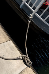 Fototapeta premium Salers knott on a boat doc