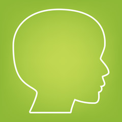 Human head line icon