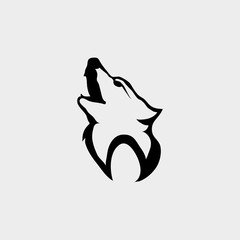 Logo with head of a wolf