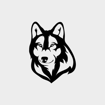 Logo with head of a wolf
