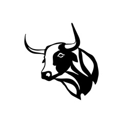 Logo with head of a  bull 