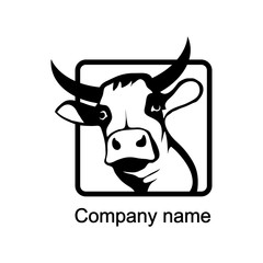 Logo with head of a  bull 