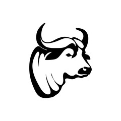 Logo with head of a buffalo